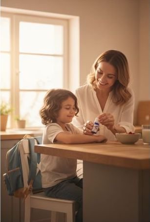 Niña escribiendo con lavanda